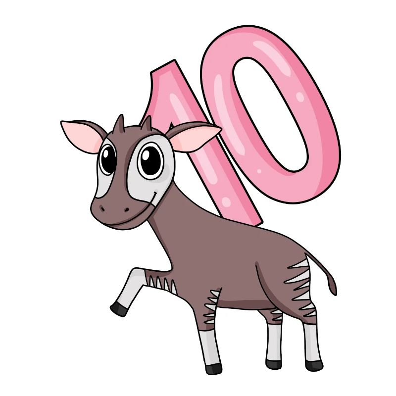 Mädchen 10 Jahre alt Okapi 10. Geburtstag Geschenk