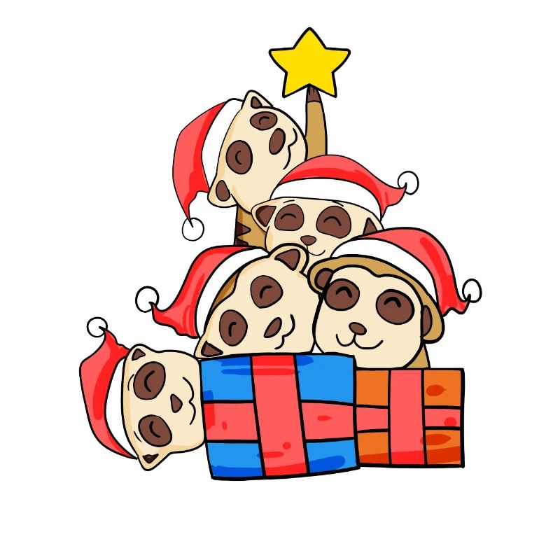 Suricate de l’arbre de Noël