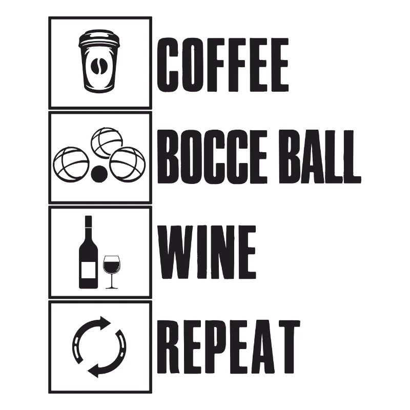 Bocce Saying Bocce Ball avec Jack Bocci Game Bocce
