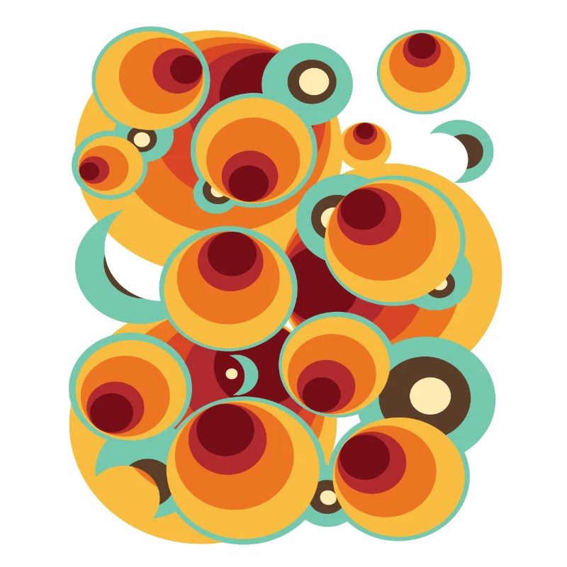 Abstract Polka Dot Ball Circle Pattern