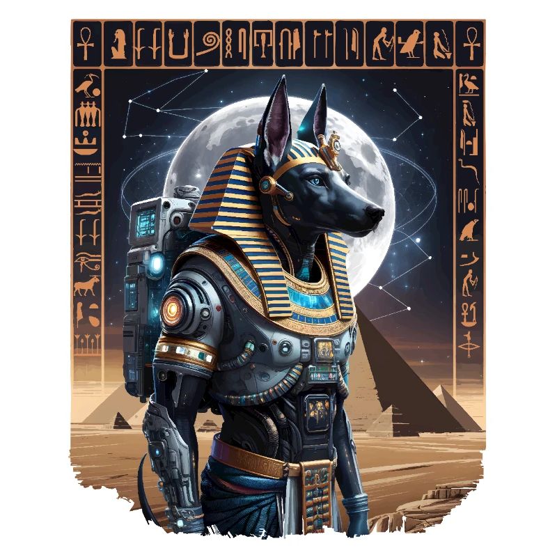 Antikes Anubis-Astronauten-Sci-Fi-Design