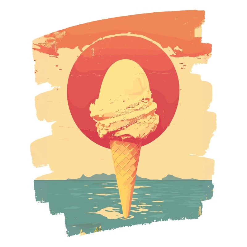 Eis und Eiscreme Kugel
