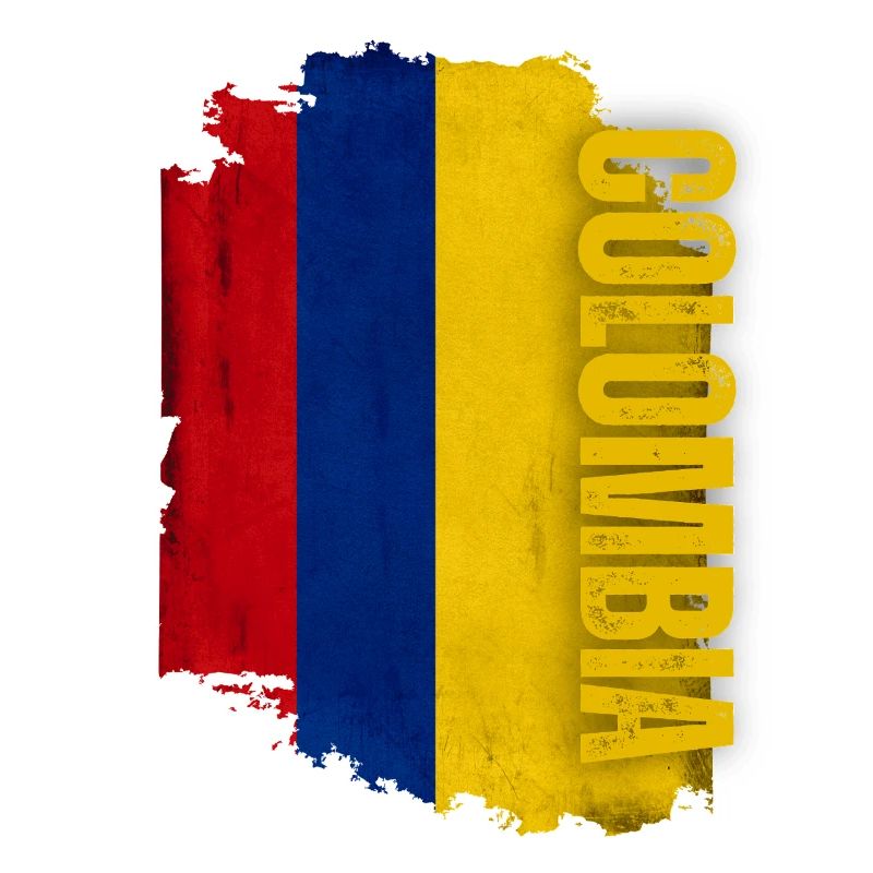 Drapeau vertical de la Colombie, j’aime la Colombie