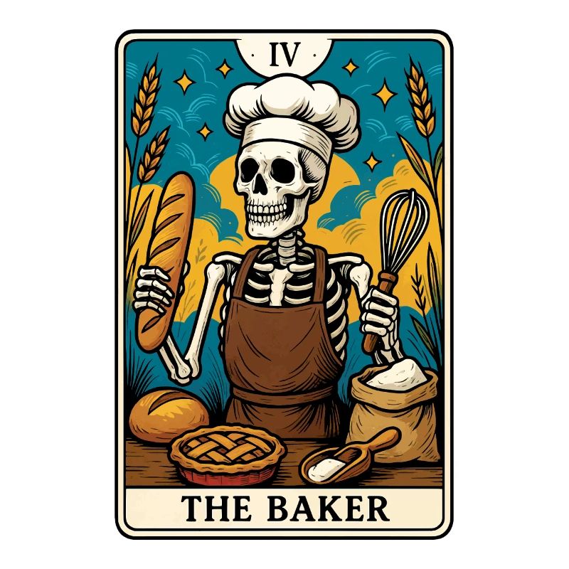 Skeleton Baker Tarot Card