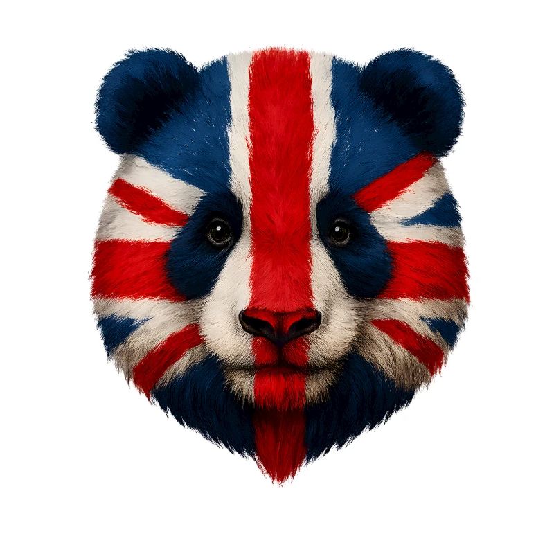 Panda Union Jack Portrait