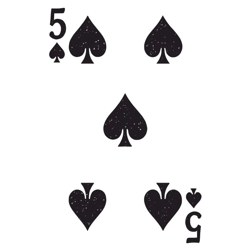 Playing Cards Silhouettes Pattern 5 Spades