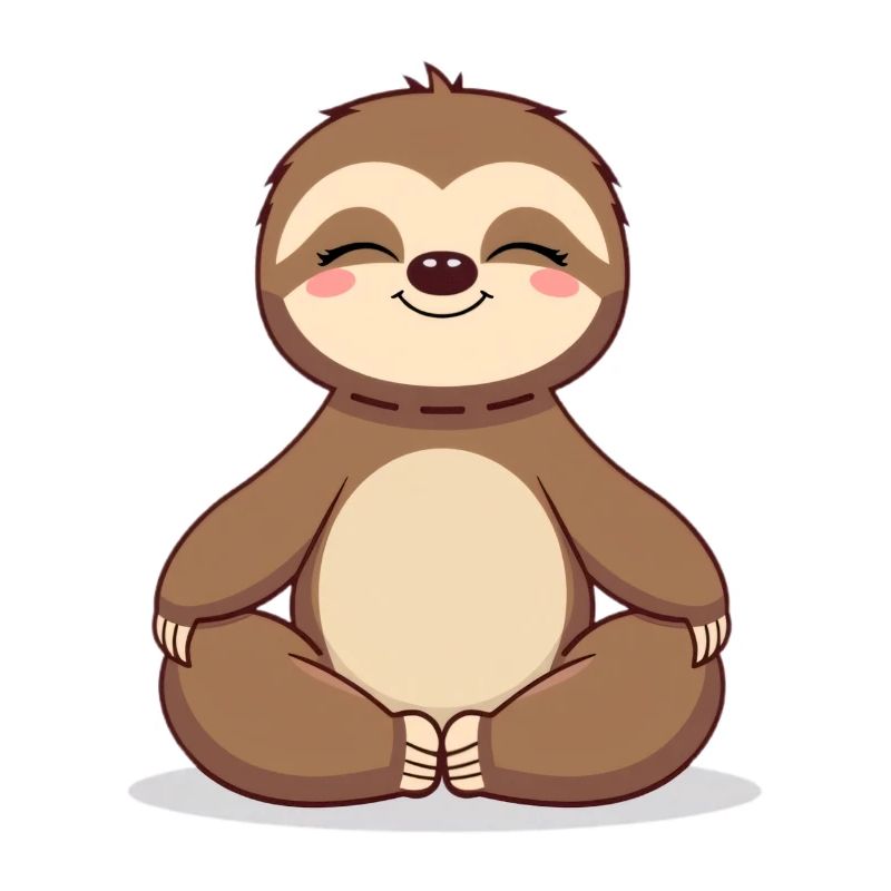 Meditating Sloth Zen Style