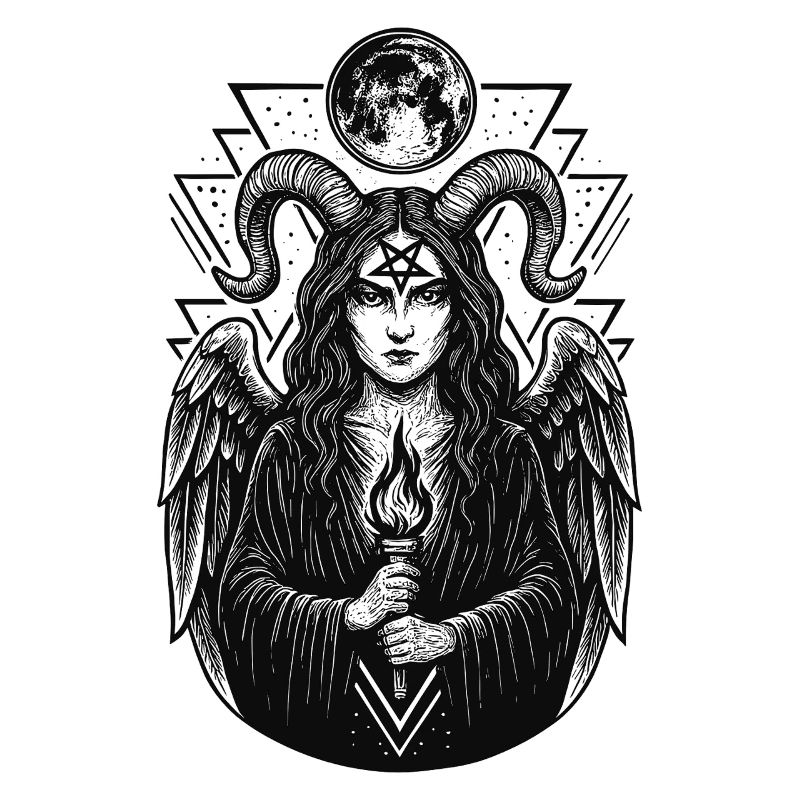 Lilith Witch Demon Pentagram Dark Magic