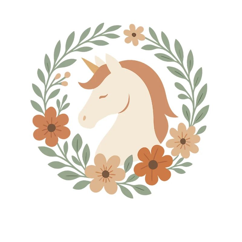 Boho Einhorn Blütenkranz, Sanfte Träume
