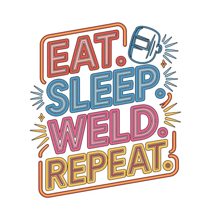 Welder Eat Sleep Weld Repeat Welding Fabrication