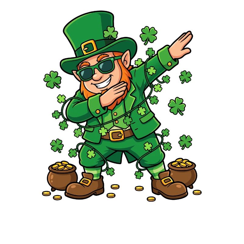 Dabbing Leprechaun St. Patrick's Day Leprechaun