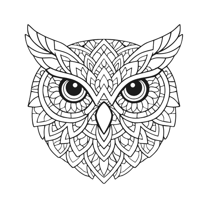 Mandala Eulen Ornament