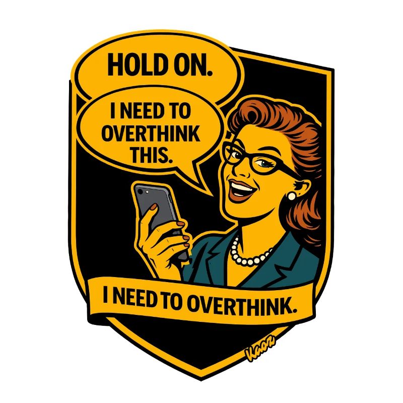 Retro Comic Rethinking - Overthinker