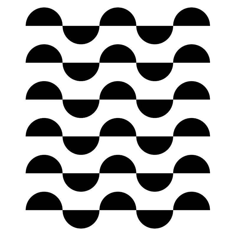 geometric wavy circles pattern design