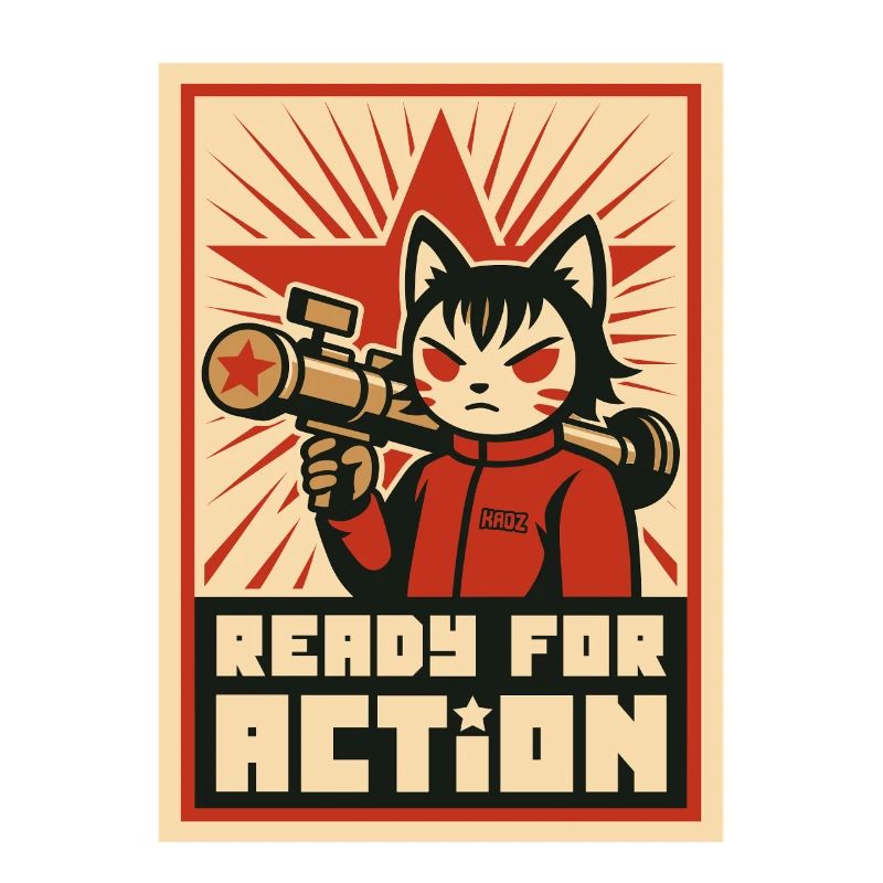 Retro Cat Commando: Ready for Action