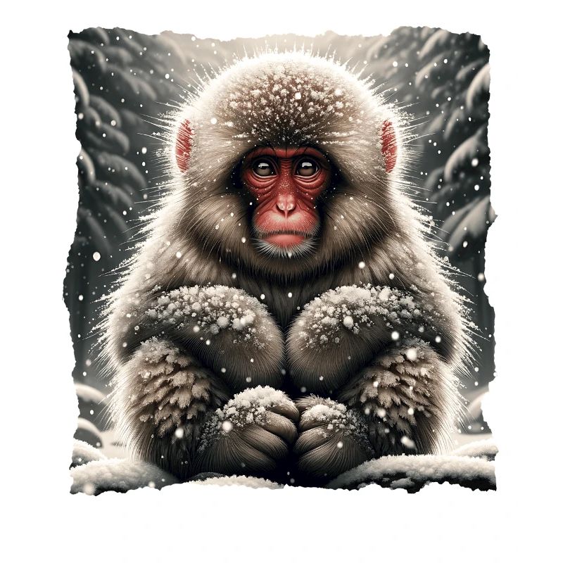 Schneeaffe Snow Monkey