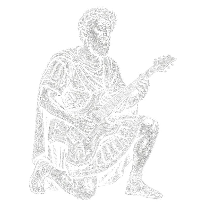 Marcus Aurelius plays guitar
