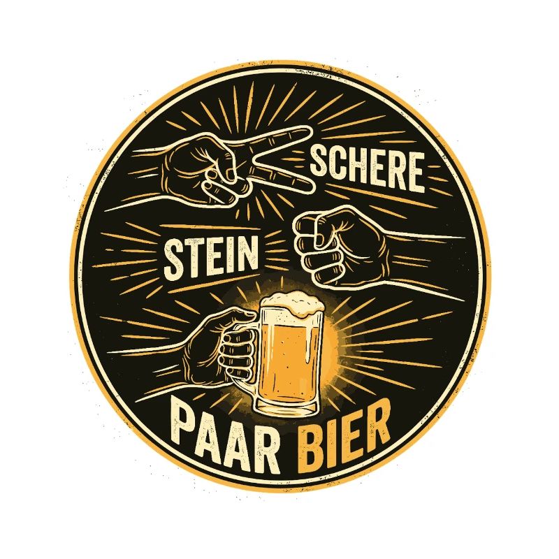 Schere Stein Bier German Beer Drinking Game 