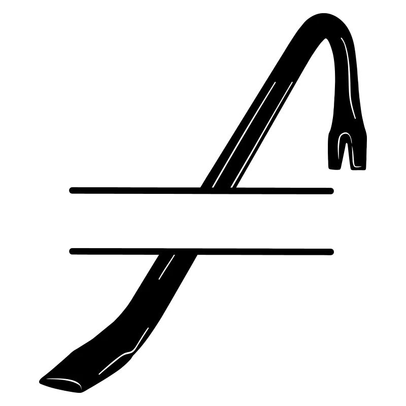 Einbruchslogo Brechstange oder Brechstange