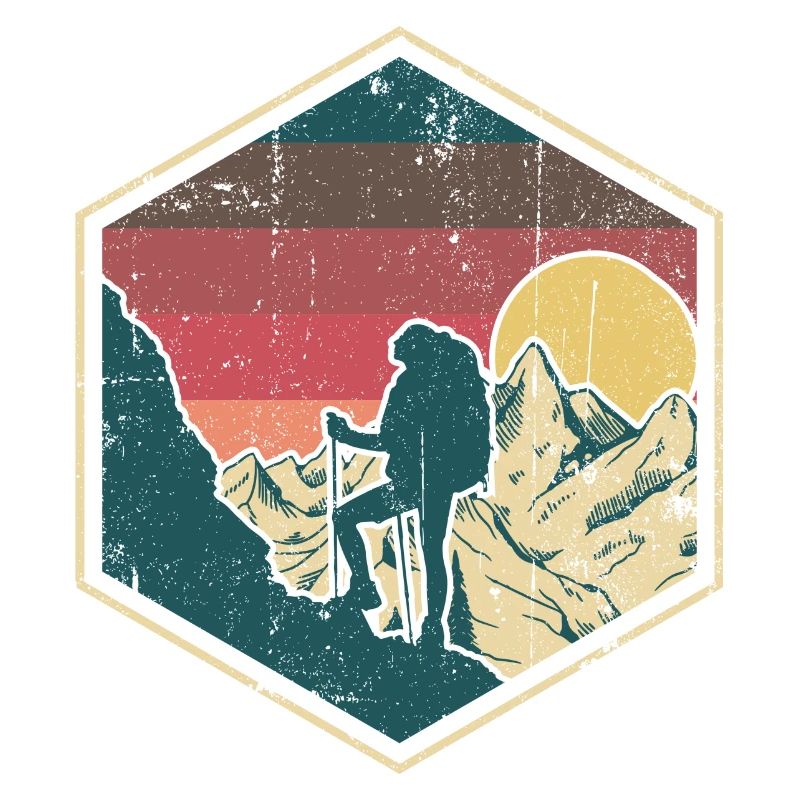 Sunset Summit Climber Hex-Abzeichen