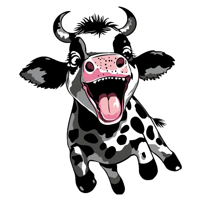 Springendes Kälbchen - Lustiges Kuh Kalb Design