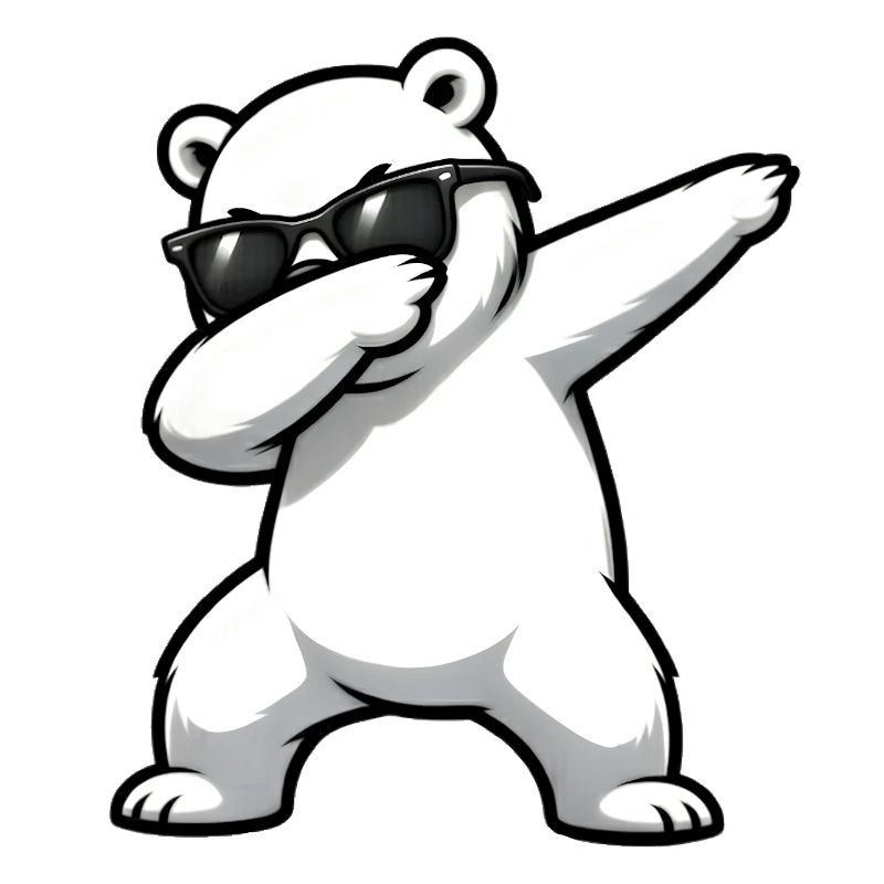 Dabbing Eisbär