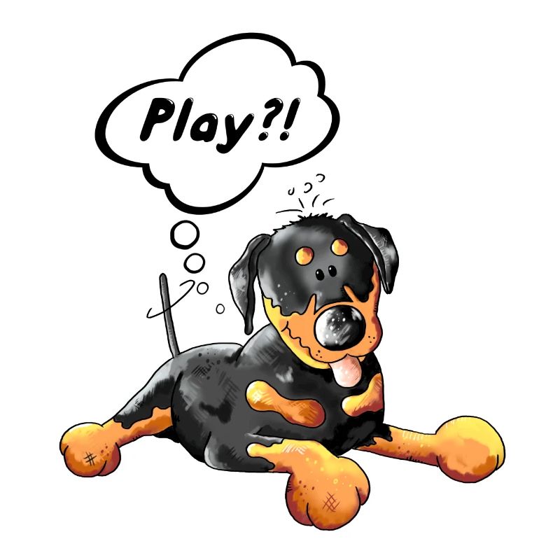 Playing Rottweiler