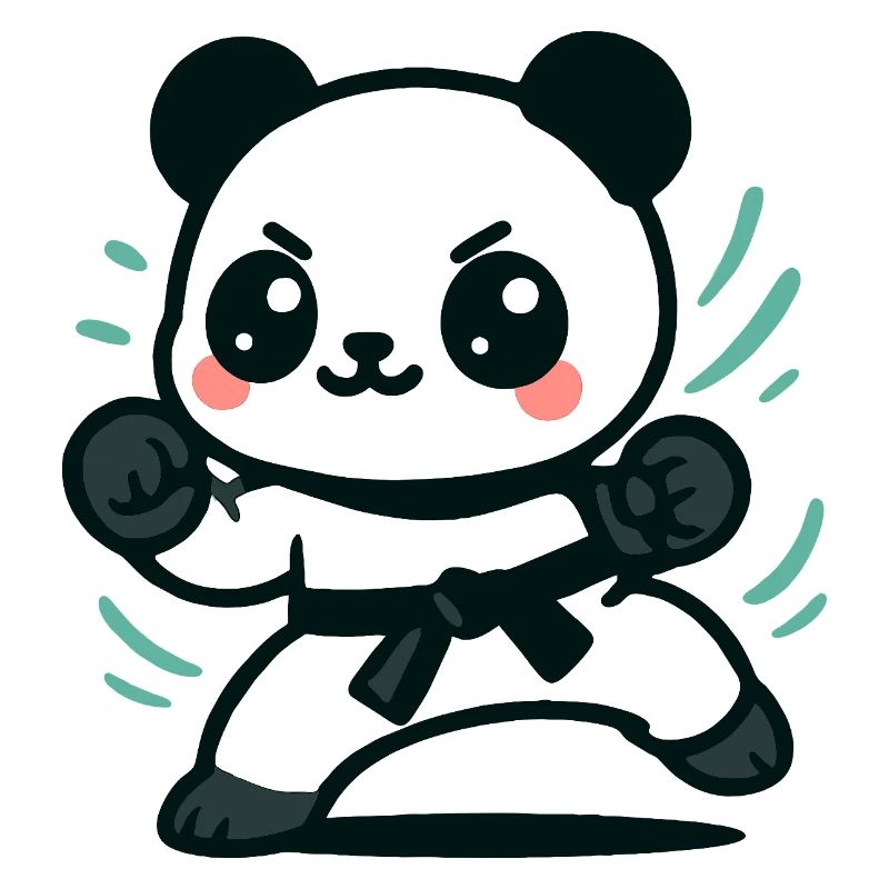 Conception d’arts martiaux Panda mignon