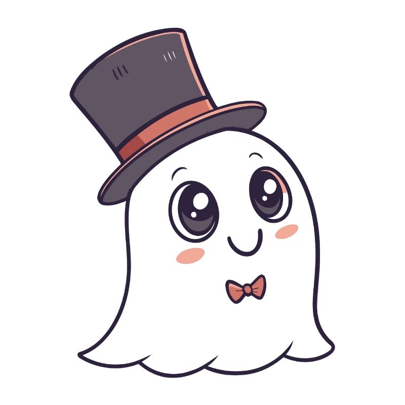 Chic Ghost Hat and Bow