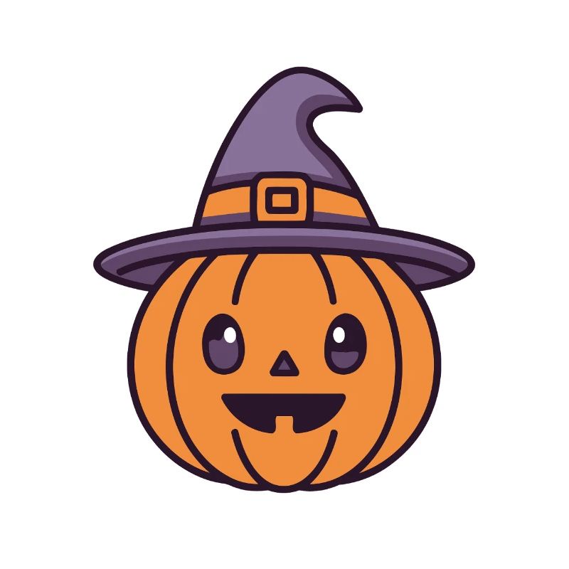 Pumpkin Witch in Hat