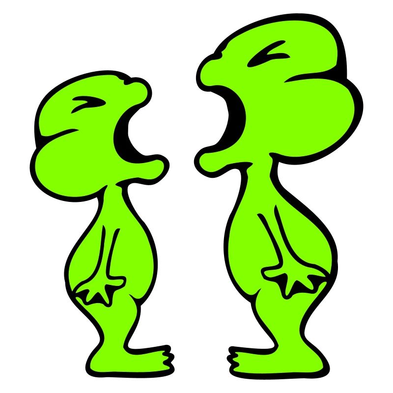 2 frogs shouting angrily at funny arguing