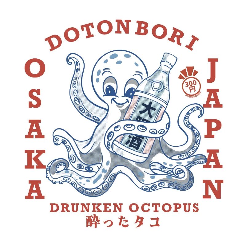 Drunken Octopus with Bottle