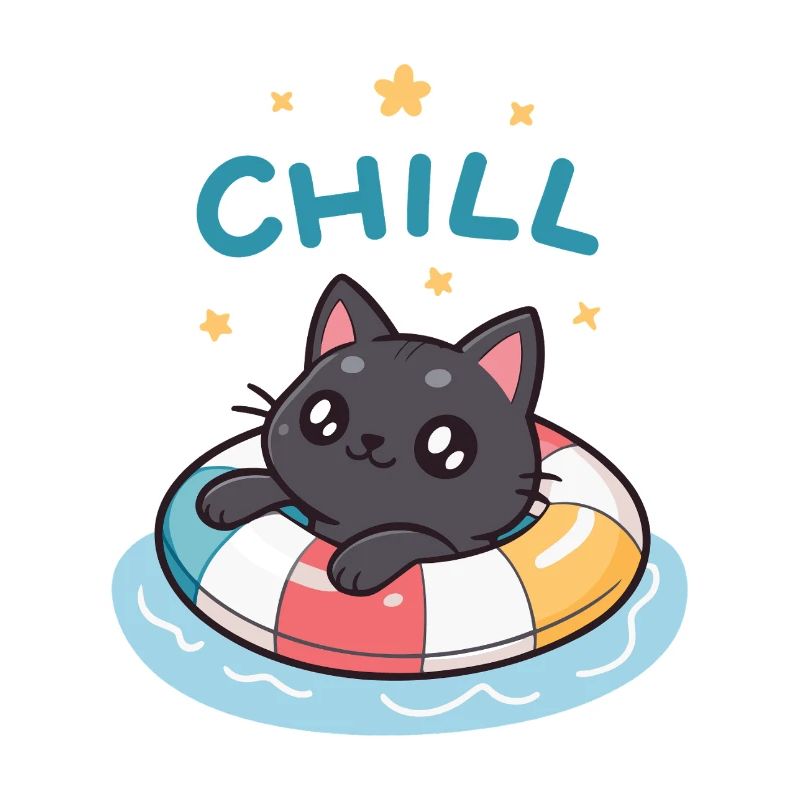 Chat Flottant Chill Bouée