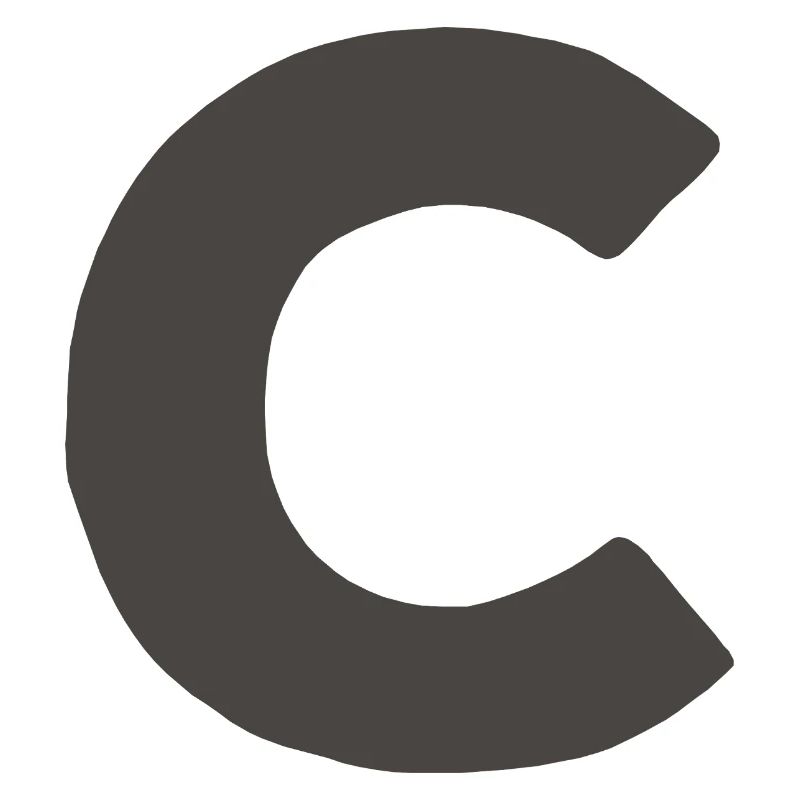 Minimal Letter C Bold Monogram Typography