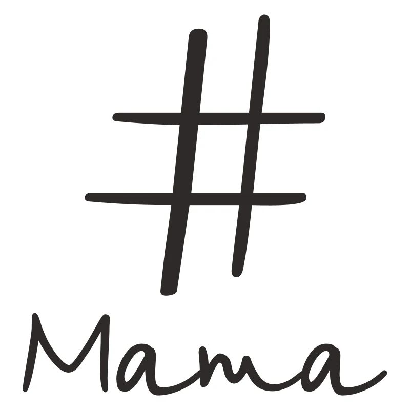 #Mama – Modern Hashtag Text Design