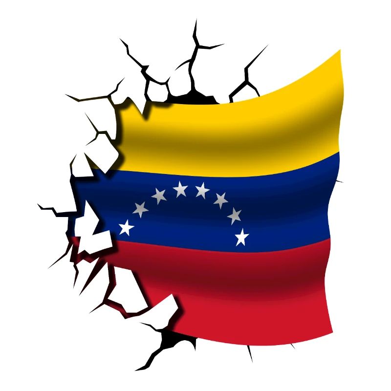 Drapeau du Venezuela - Venezuela - Drapeau cassé