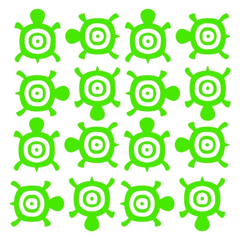 Turtles Pattern Many Decorative Circles Logo