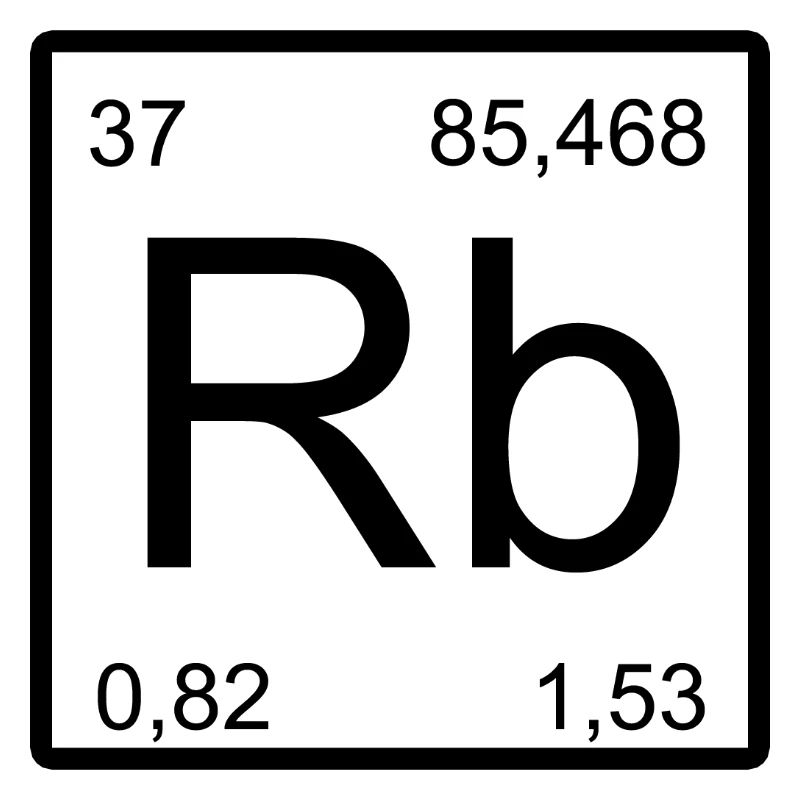 Conception typographique du symbole de rubidium