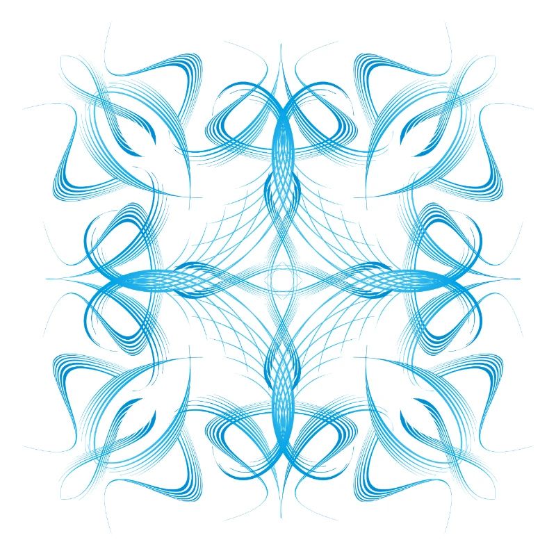 Delicate dynamic blue line pattern