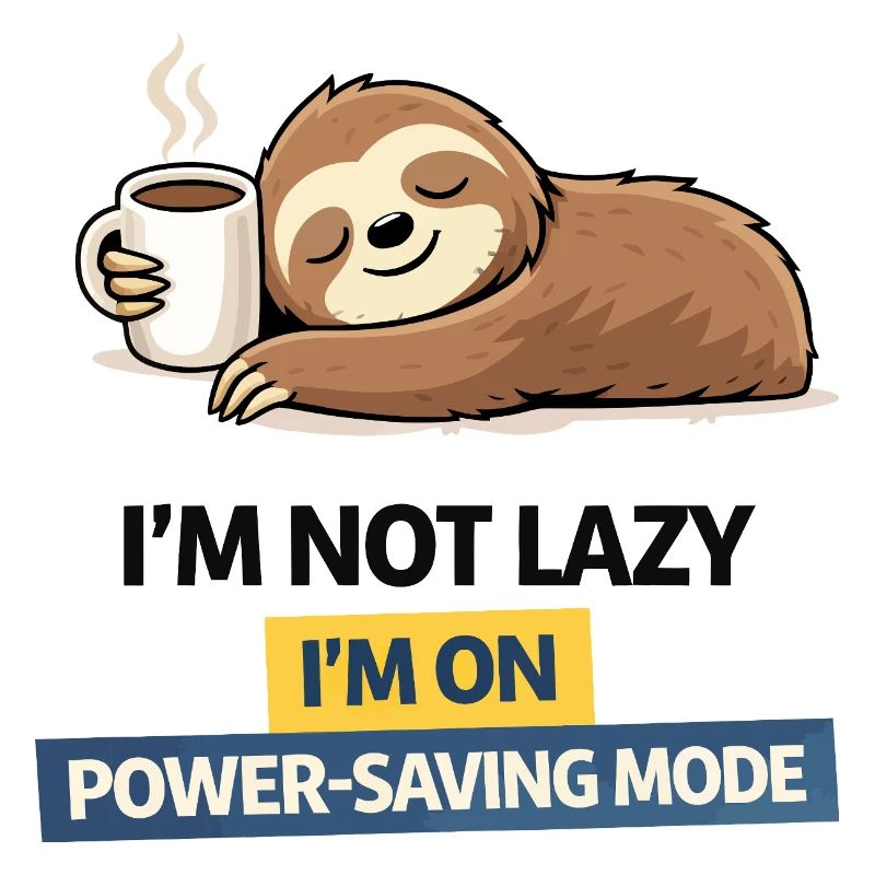 Sloth Power Saving Mode Tee