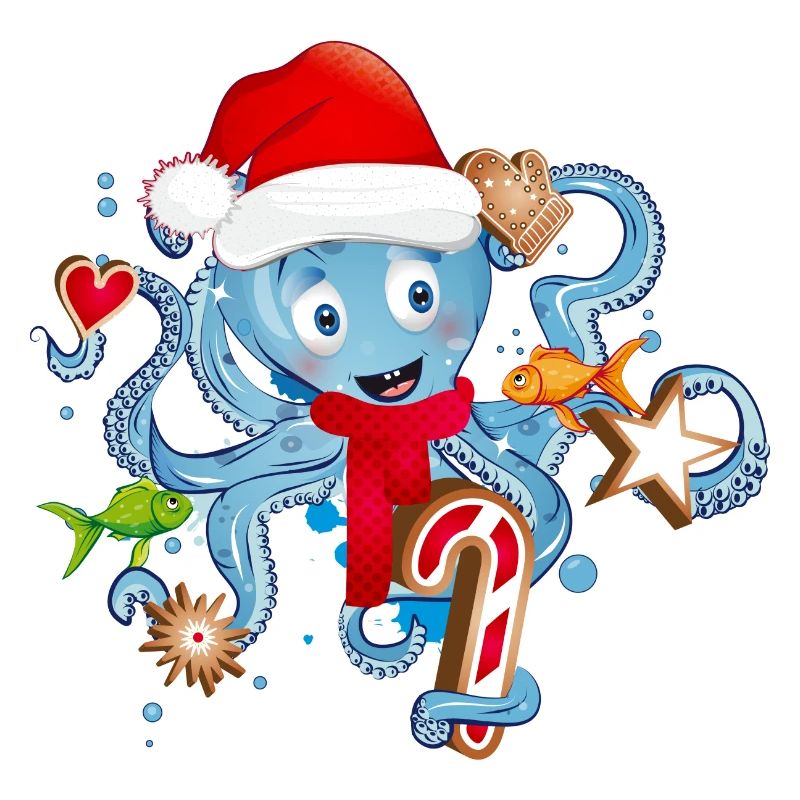 Octopus s’amuse et des biscuits pour Noël