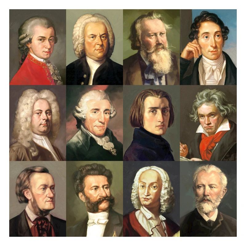 12 classical composers ... from Bach to Wagner