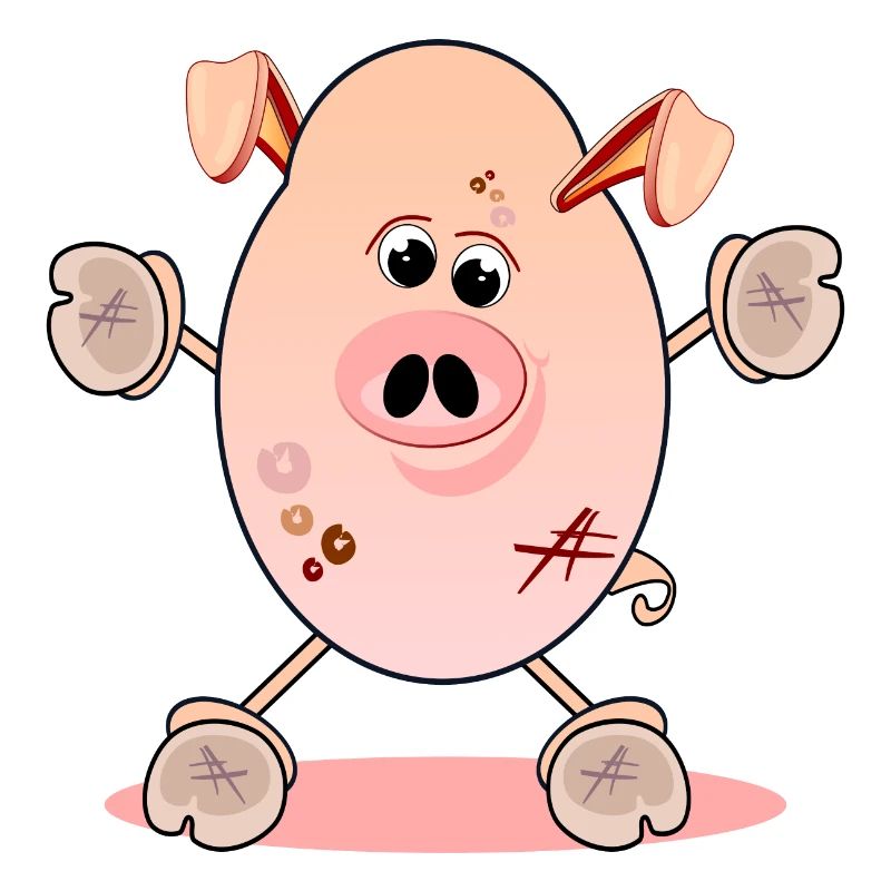 PIGGY - PIGLET ANIMAL ILLUSTRATIONS - SOW
