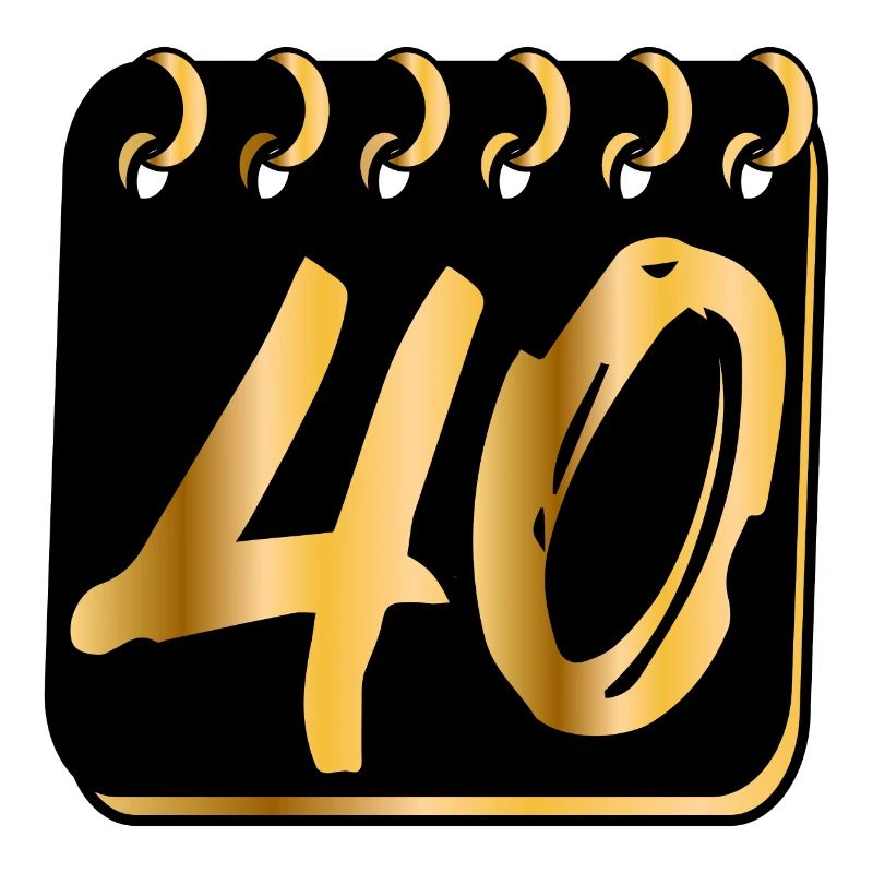 ZAHL 40 - Vierzig - 40. Geburtstag