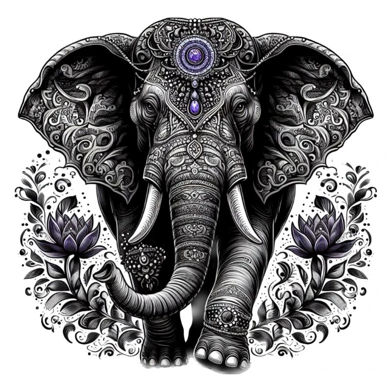 Elefant mit Kopfschmuck