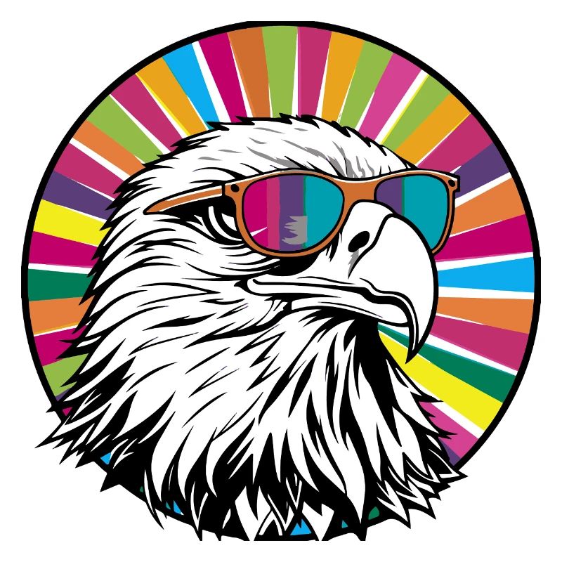 Eagle with sunglasses
