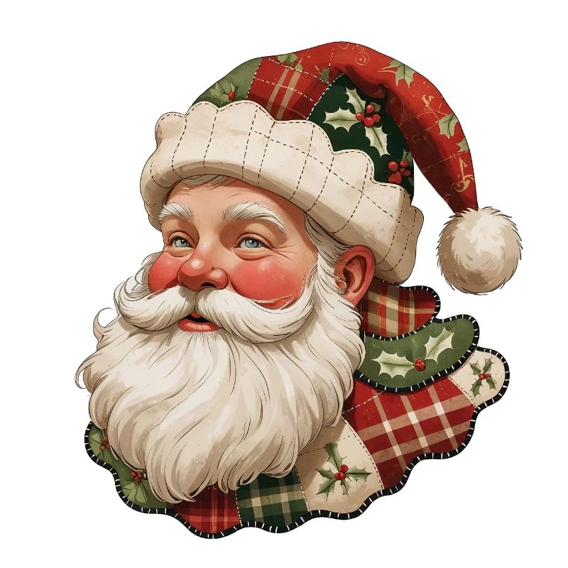 Patchwork Santa Vintage Flair