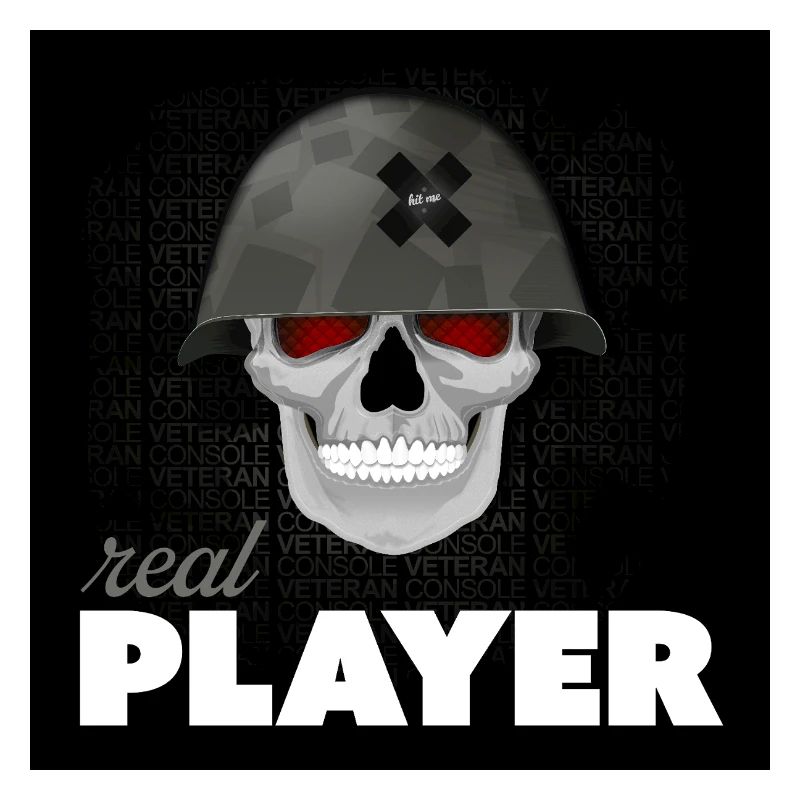 Skull Veteran - Conception de casque de jeu Real Player
