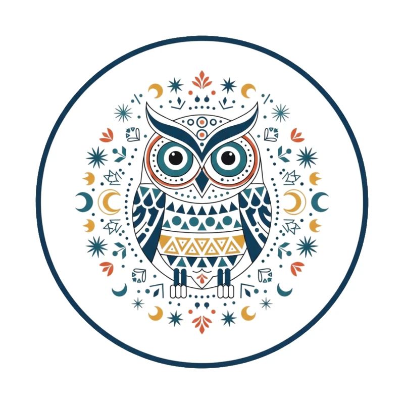 Tawny Owl Mandala Pattern