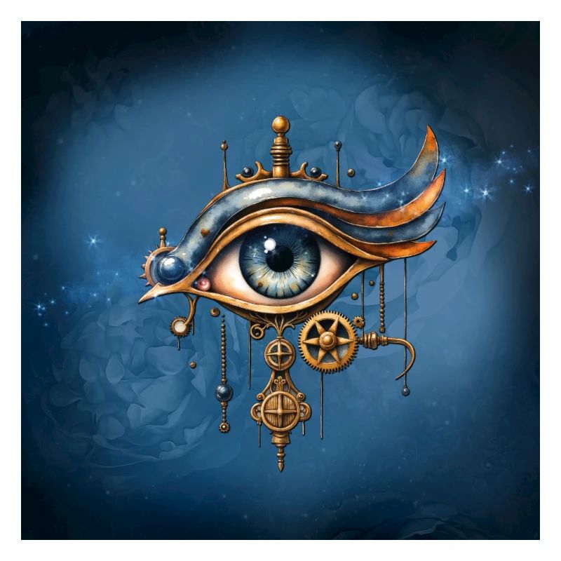 Oeil Steampunk avec engrenages
